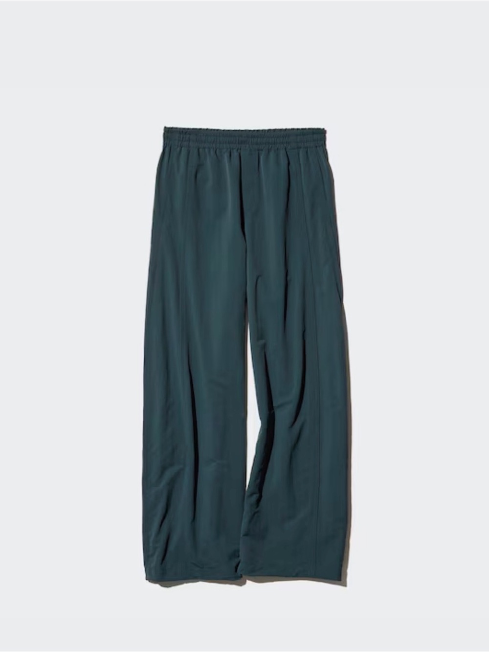 Uniqlo Loose Fit Dark Green Elastic-Waist Active Pants